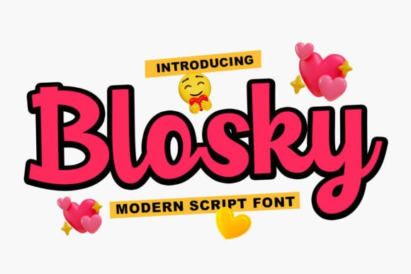 Blosky Script: A Modern Handwritten Font for Crafty Makers and Etsy Sellers
