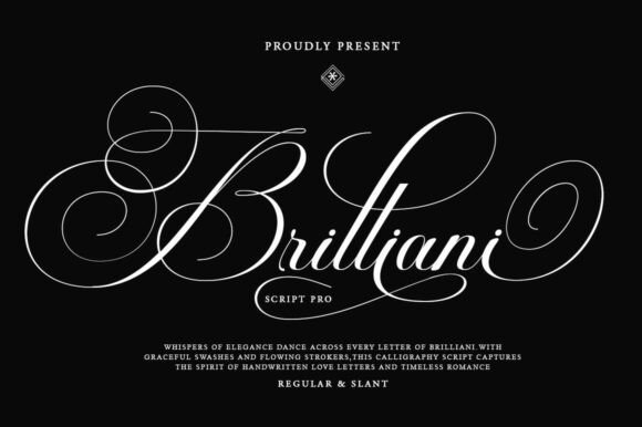 Brilliani Script Pro: A Stylish Script Font for Crafters and Sellers
