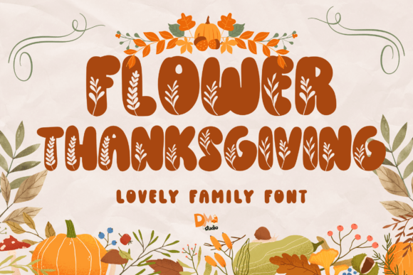 Flower Thanksgiving: A Script Handwritten Font for Autumn-Inspired Branding