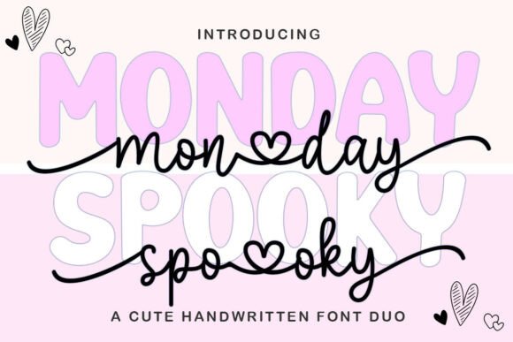 Monday Spooky Script: A Charming Handwritten Font for Editorial Design