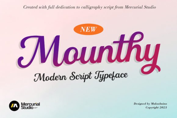 Mounthy Script: A Modern Calligraphy Font for Elegant Digital Branding