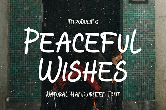 Peaceful Wishes: A Handwritten Font for Warm Web Design