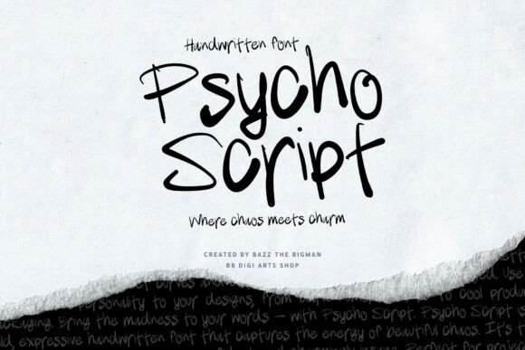 Psycho Script: A Handwritten Font for Dynamic Editorial Design