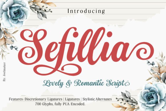Sefillia Script: The Perfect Handwritten Font for Elegant Craft Designs