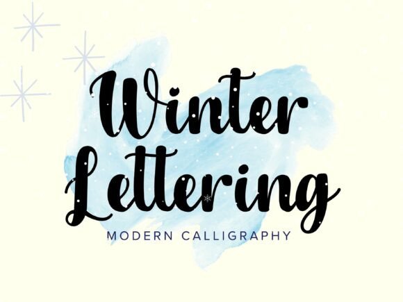 Winter Lettering: A Modern Calligraphy Font for Editors